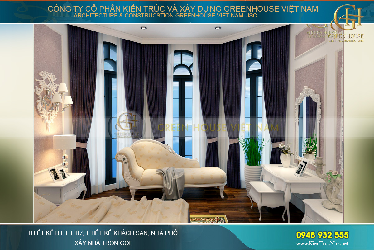 thiết kế biệt thự tân cổ điển 3 tầng tại bắc giang
