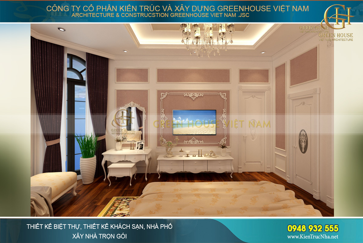 thiết kế biệt thự tân cổ điển 3 tầng tại bắc giang