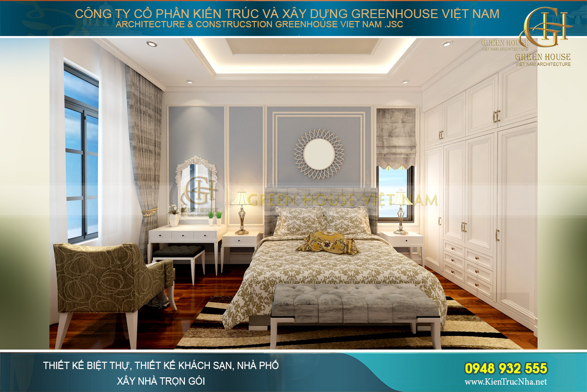 thiết kế biệt thự tân cổ điển 3 tầng tại bắc giang