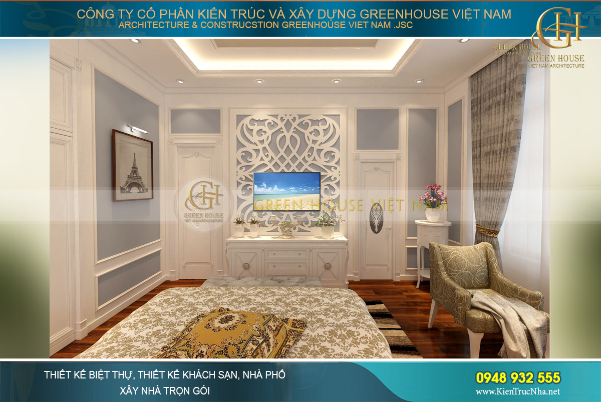 thiết kế biệt thự tân cổ điển 3 tầng tại bắc giang