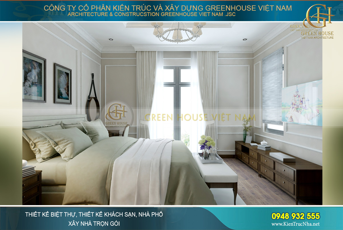 thiết kế biệt thự tân cổ điển 3 tầng tại bắc giang