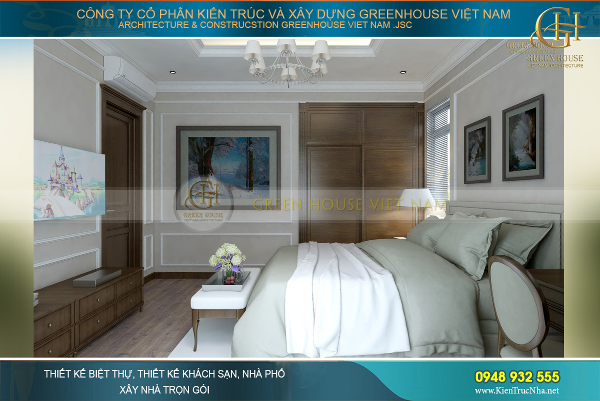 thiết kế biệt thự tân cổ điển 3 tầng tại bắc giang
