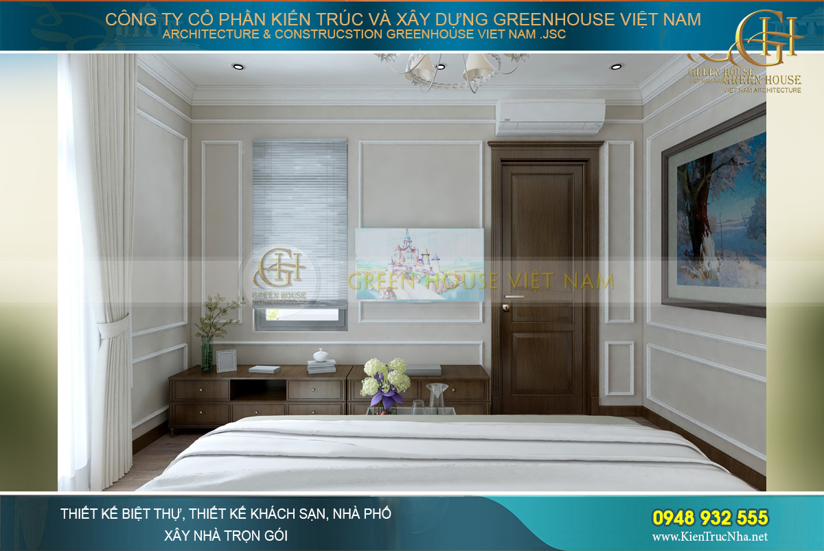 thiết kế biệt thự tân cổ điển 3 tầng tại bắc giang