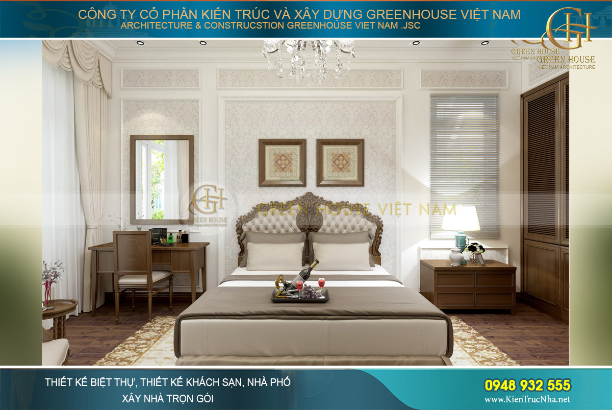 thiết kế biệt thự tân cổ điển 3 tầng tại bắc giang