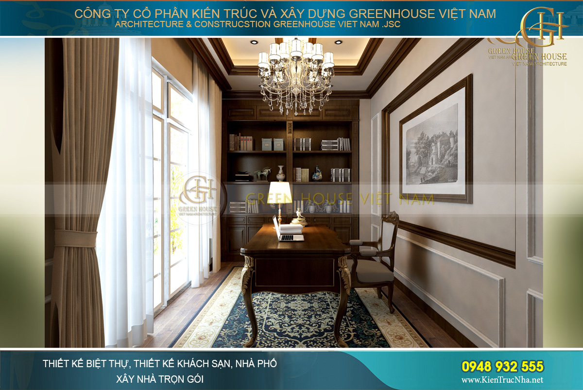 thiết kế biệt thự tân cổ điển 3 tầng tại bắc giang