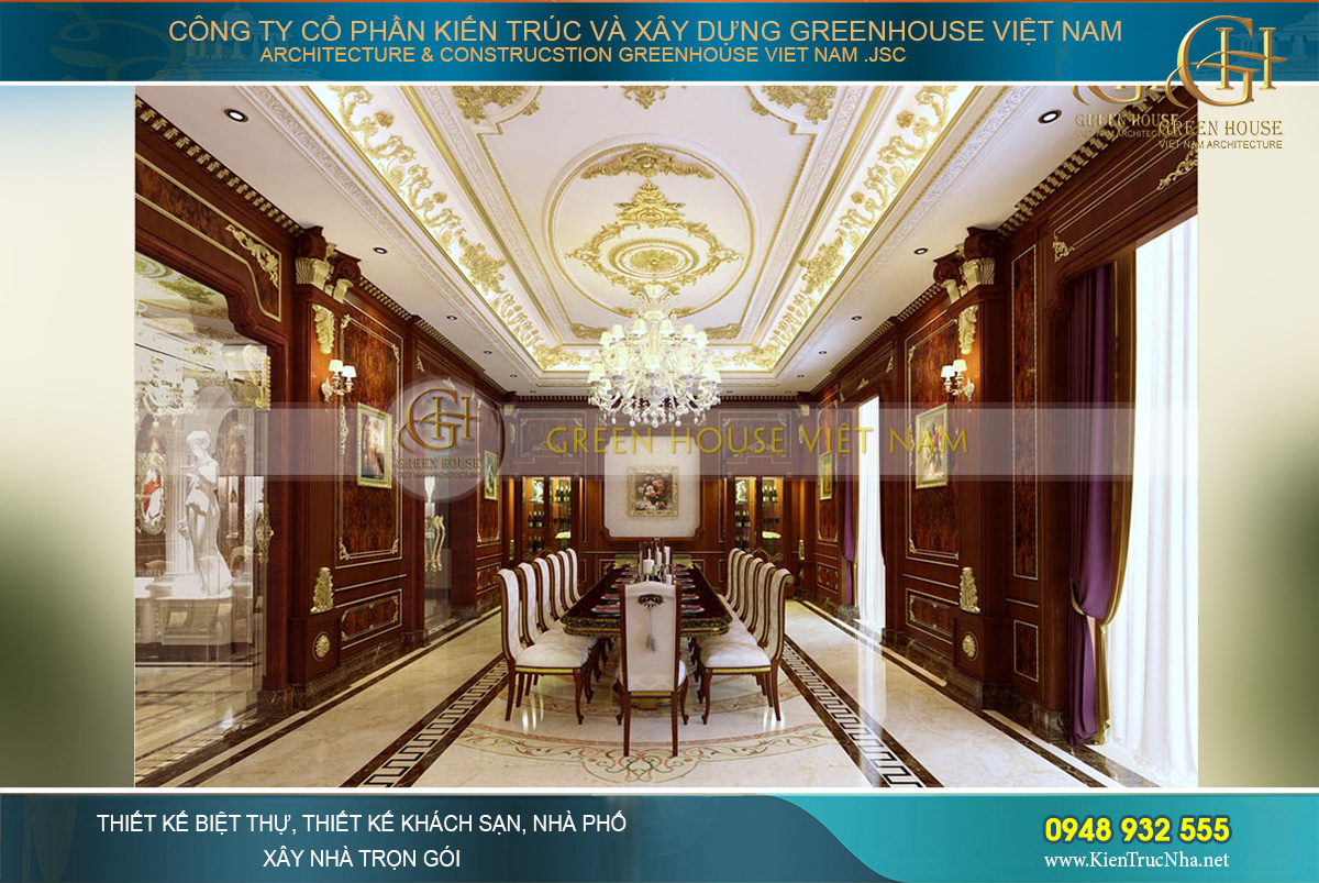 thiết kế nội thất biệt thự tân cổ điển bắc giang