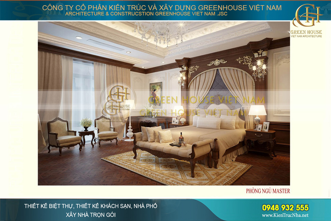 thiết kế nội thất biệt thự tân cổ điển bắc giang