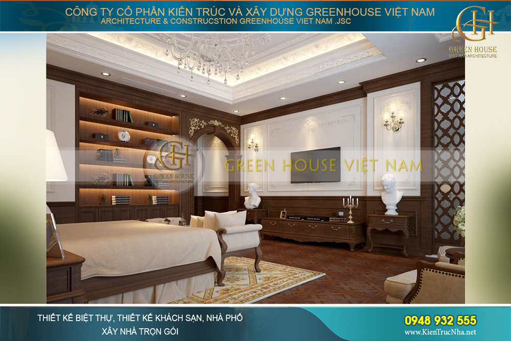 thiết kế nội thất biệt thự tân cổ điển bắc giang
