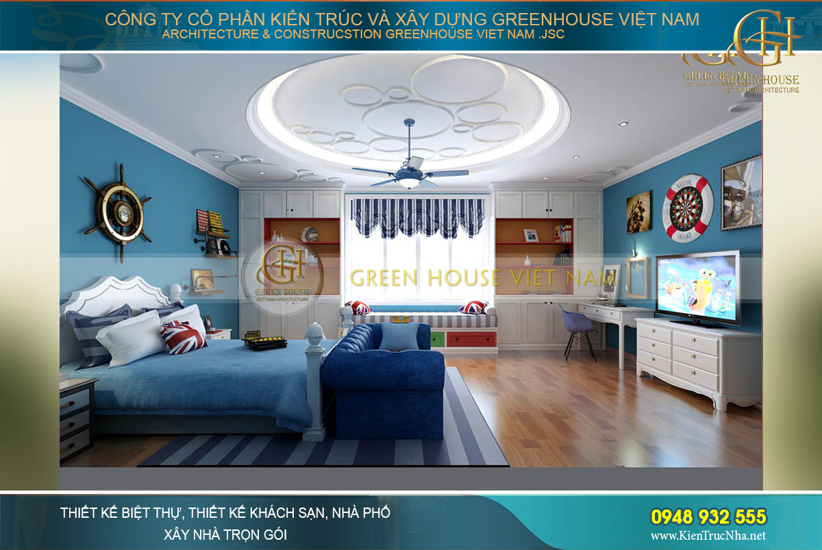thiết kế nội thất biệt thự tân cổ điển bắc giang