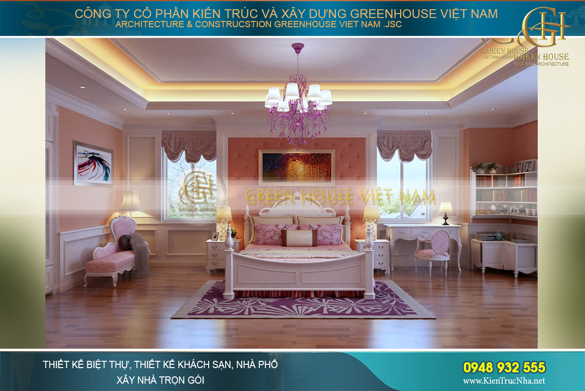 thiết kế nội thất biệt thự tân cổ điển bắc giang