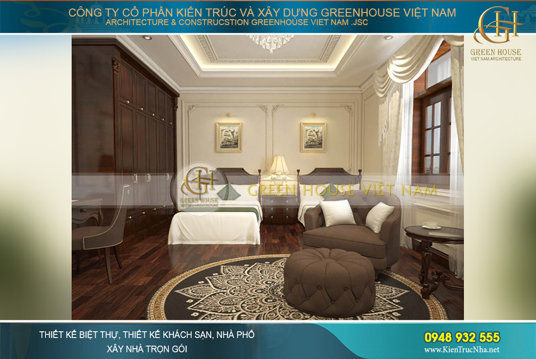 thiết kế nội thất biệt thự tân cổ điển bắc giang