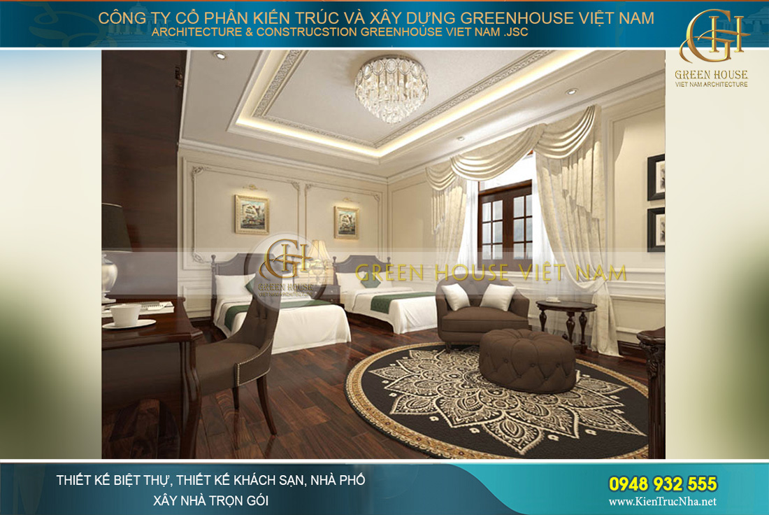 thiết kế nội thất biệt thự tân cổ điển bắc giang