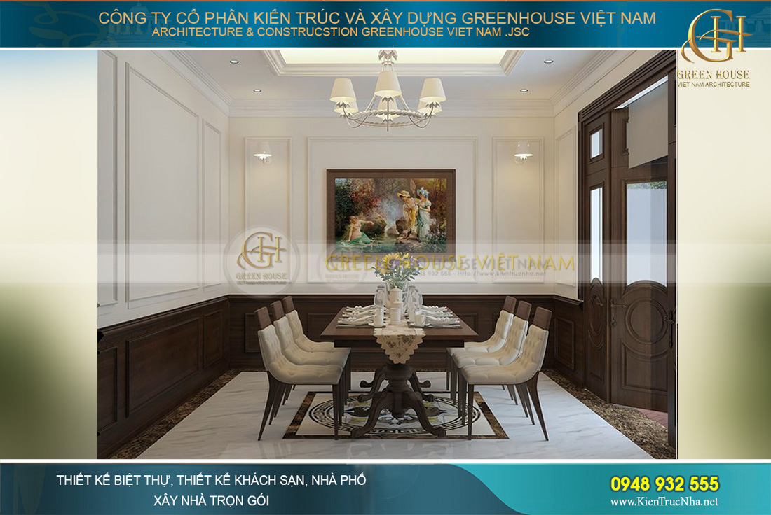 thiết kế nội thất biệt thự tân cổ điển hà nội