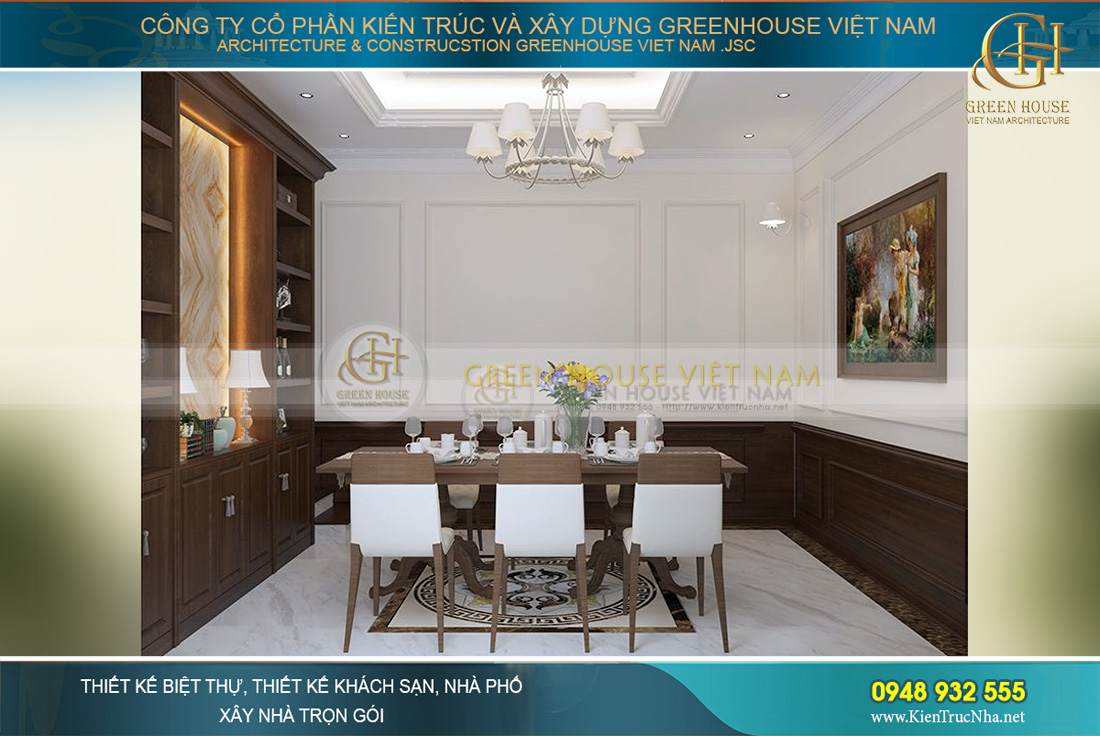 thiết kế nội thất biệt thự tân cổ điển hà nội