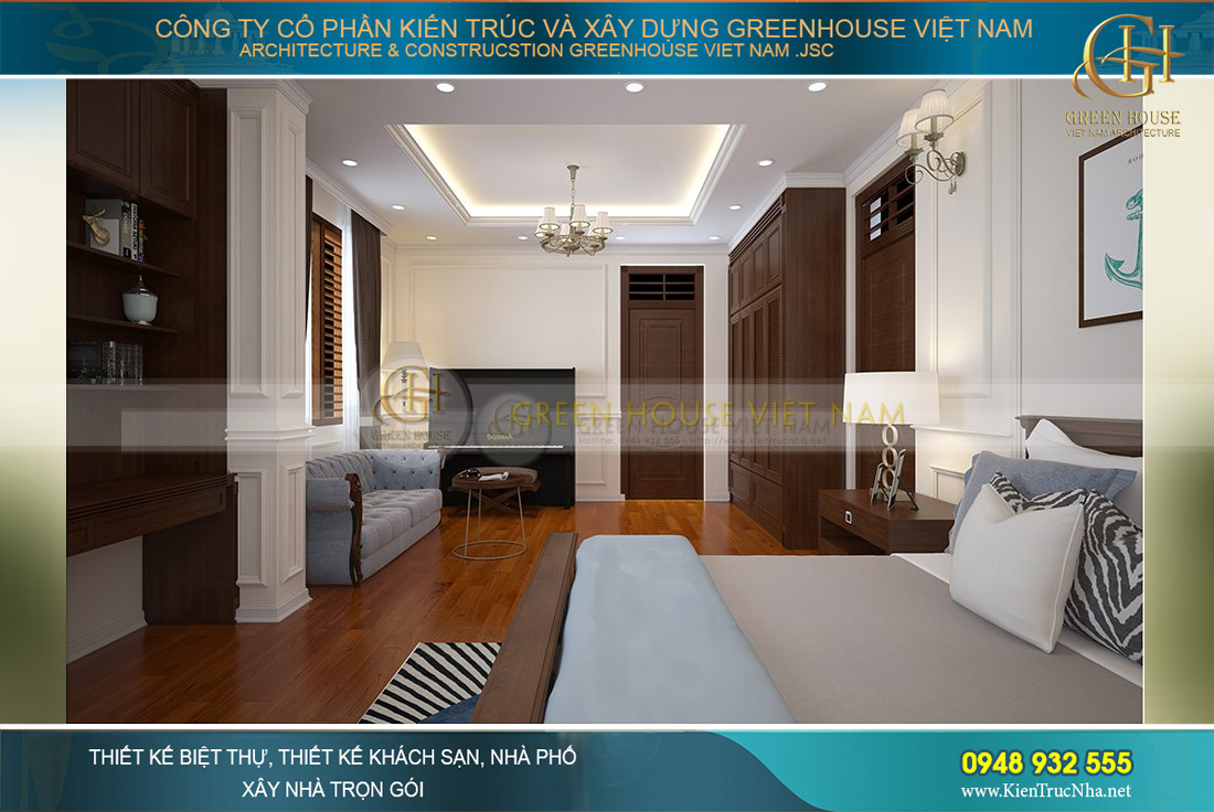 thiết kế nội thất biệt thự tân cổ điển hà nội
