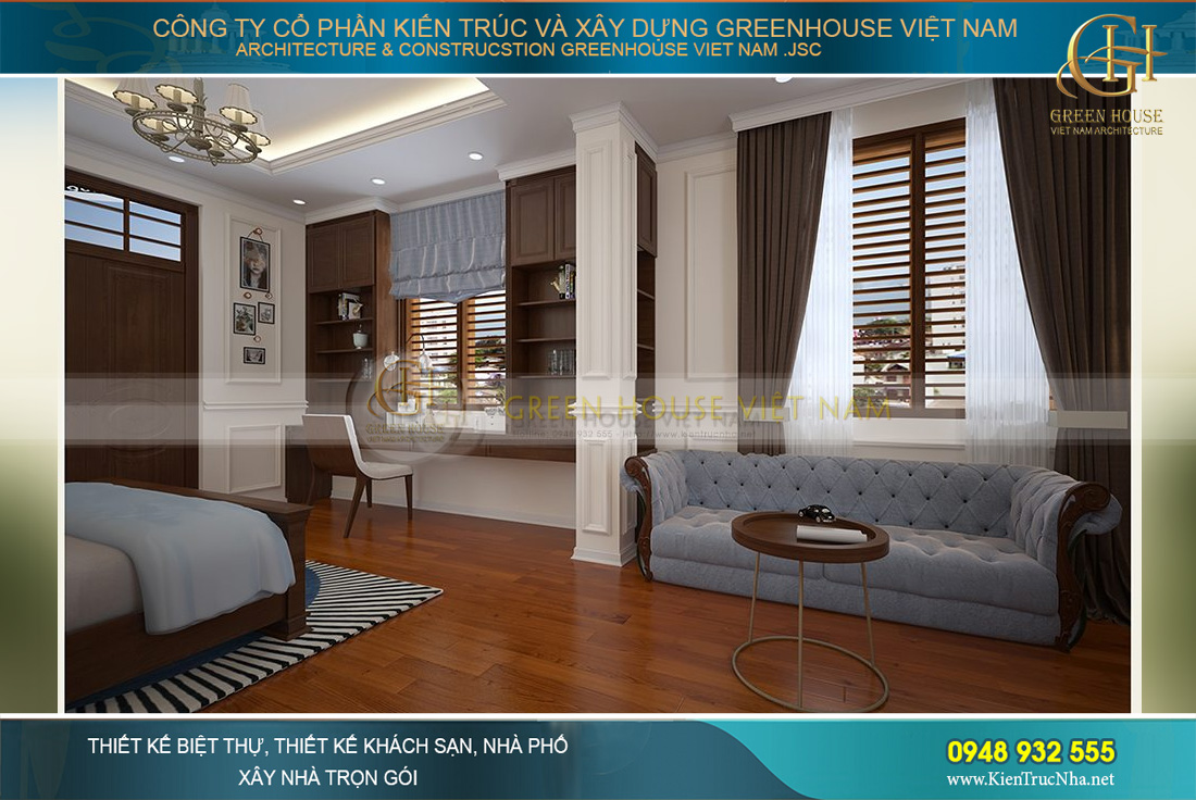 thiết kế nội thất biệt thự tân cổ điển hà nội
