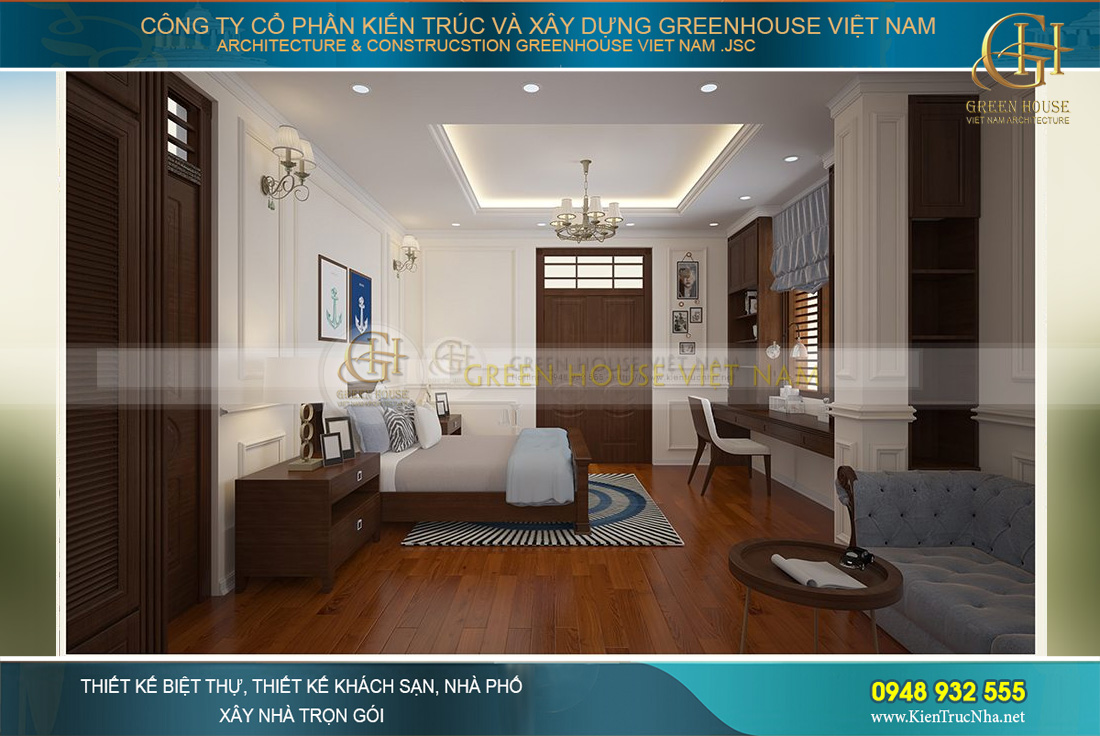 thiết kế nội thất biệt thự tân cổ điển hà nội