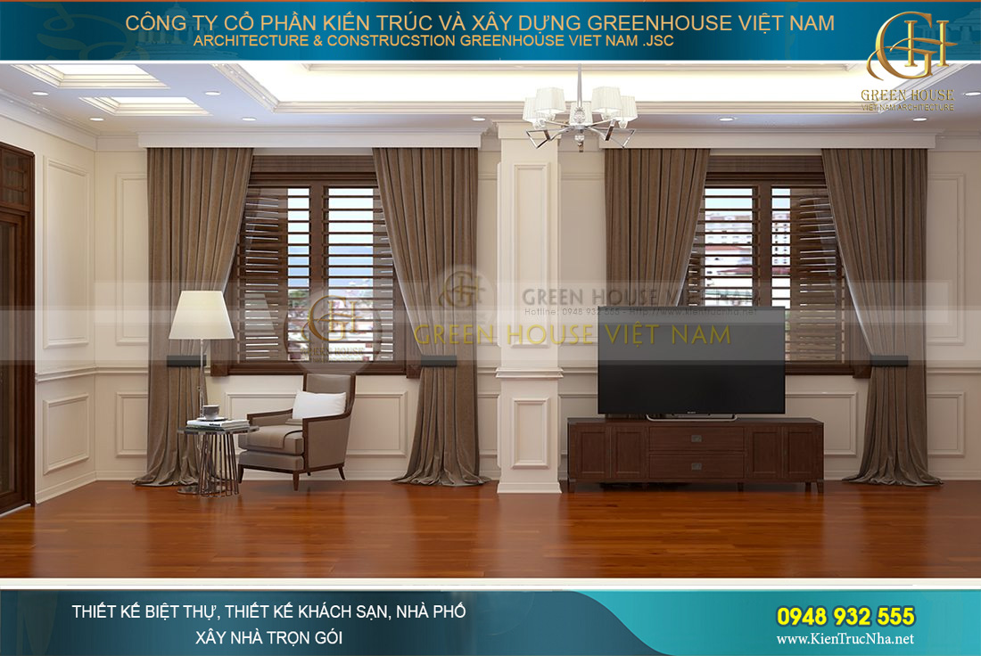 thiết kế nội thất biệt thự tân cổ điển hà nội