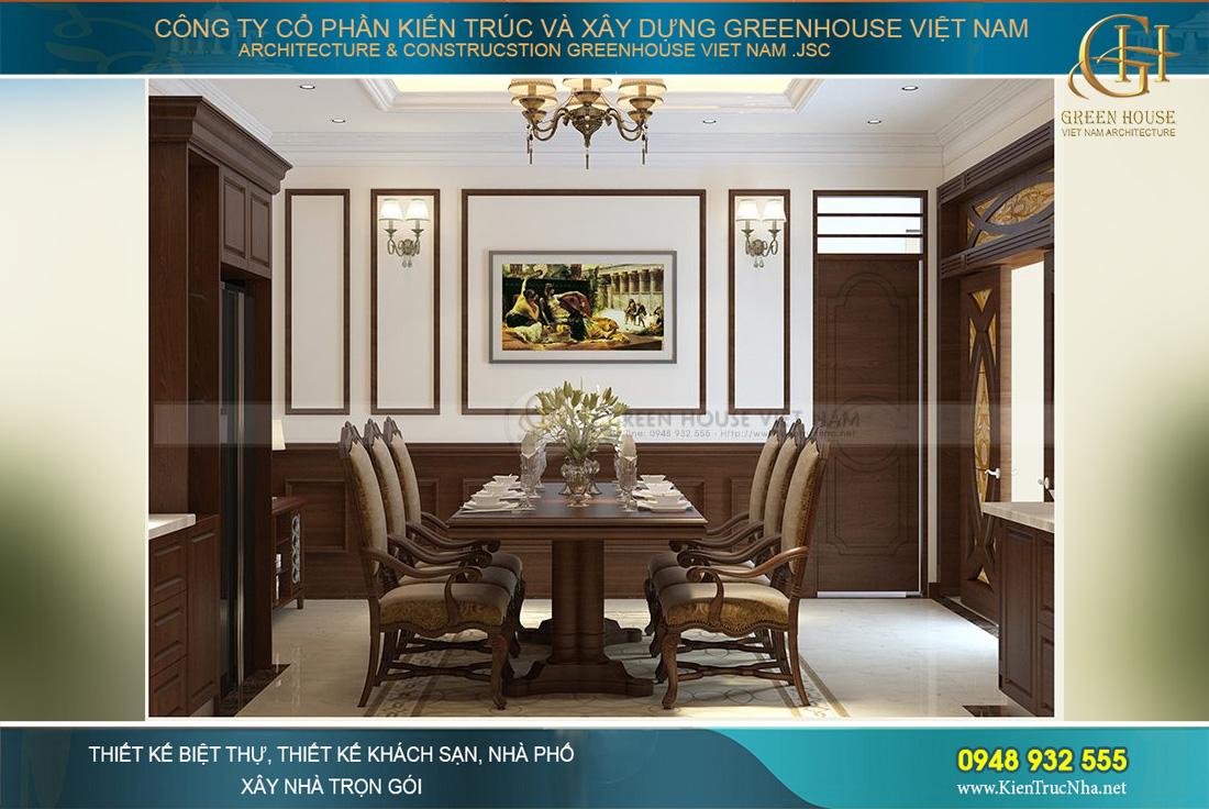 thiết kế nội thất biệt thự tân cổ điển hà nội