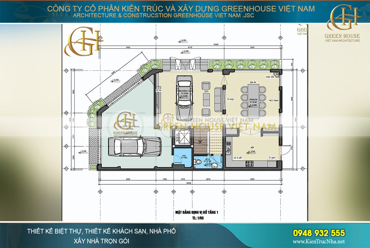 thiết kế nội thất biệt thự Á đông 4 tầng tại bắc giang