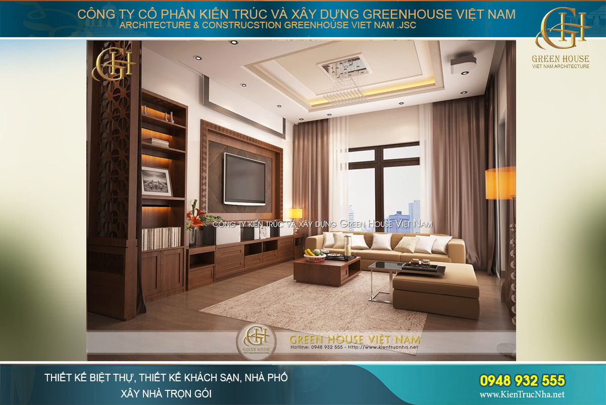 thiết kế nội thất biệt thự á đông tại hà nội