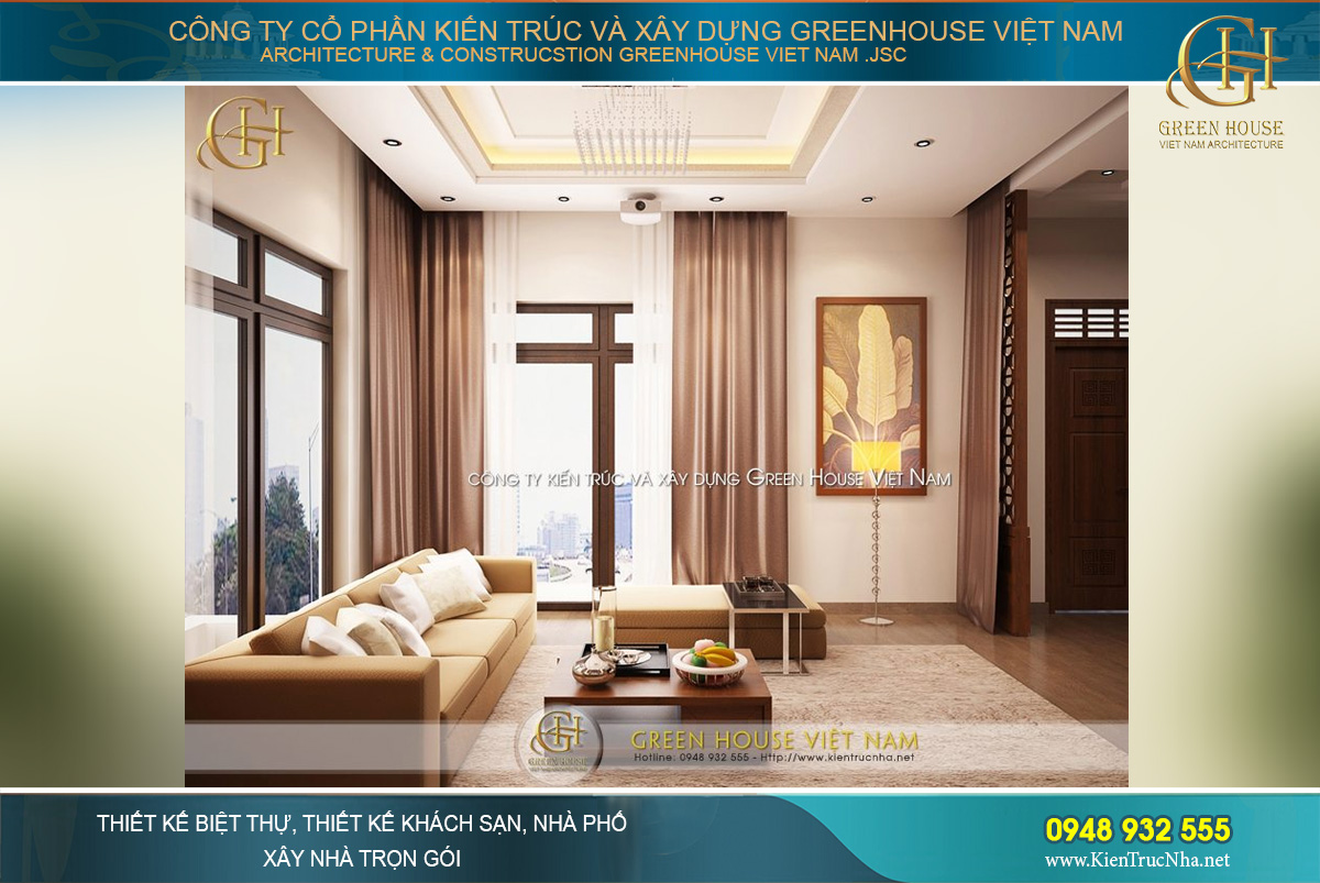 thiết kế nội thất biệt thự á đông tại hà nội
