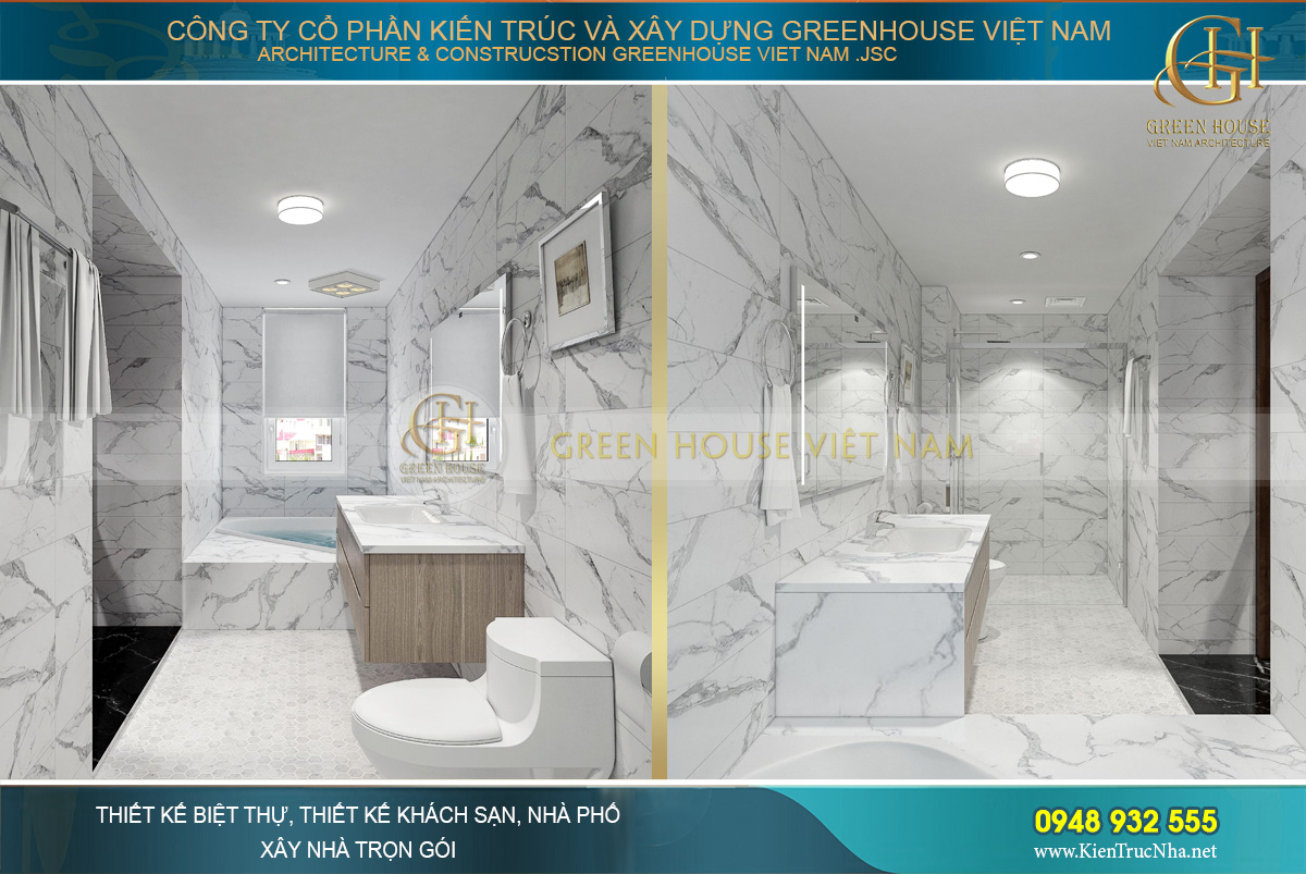 mẫu nội thất biệt thự hiện đại á đông
