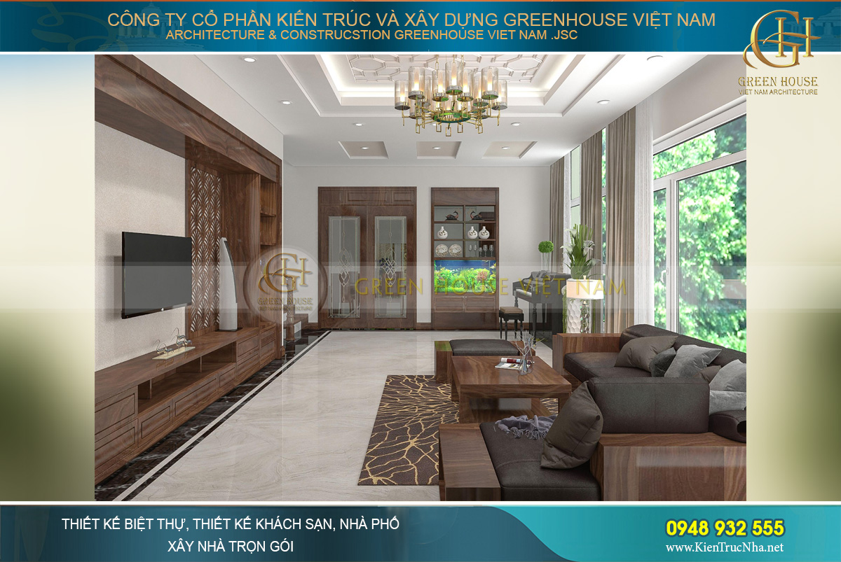 mẫu nội thất biệt thự hiện đại á đông