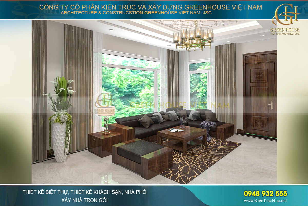 mẫu nội thất biệt thự hiện đại á đông