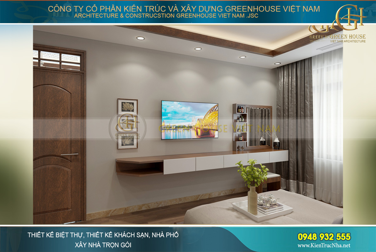 thiết kế nội thất biệt thự hiện đại 3 tầng