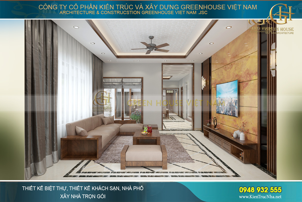thiết kế nội thất biệt thự hiện đại 3 tầng