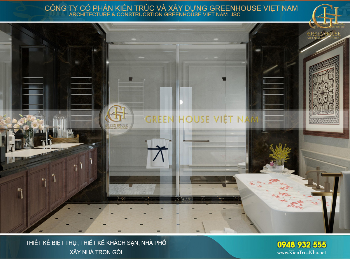 Thiết kế nội thất phong cách Luxury cho biệt thự 4 tầng 150m2