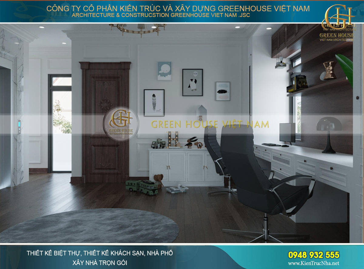 Thiết kế nội thất phong cách Luxury cho biệt thự 4 tầng 150m2