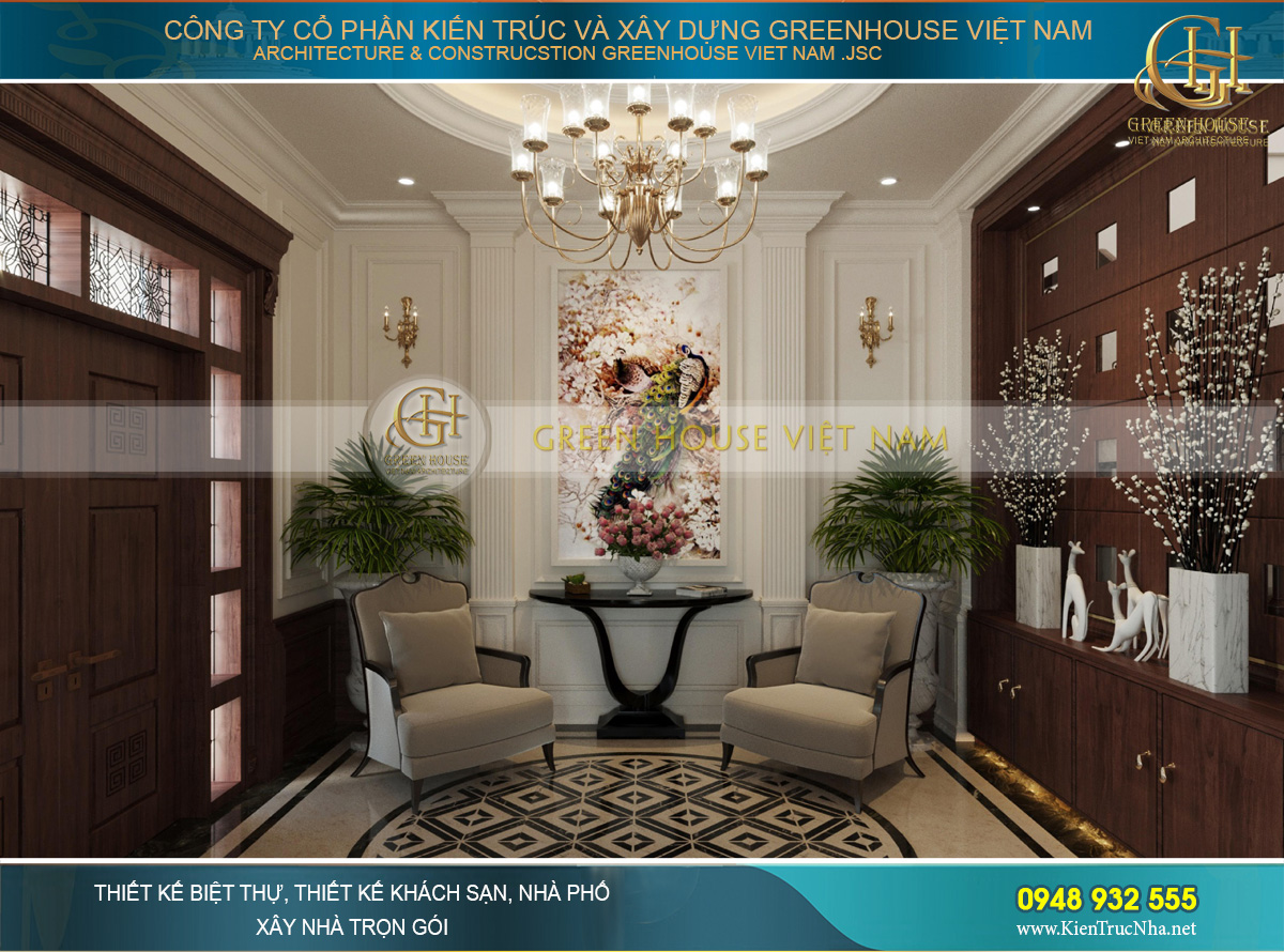 Thiết kế nội thất phong cách Luxury cho biệt thự 4 tầng 150m2