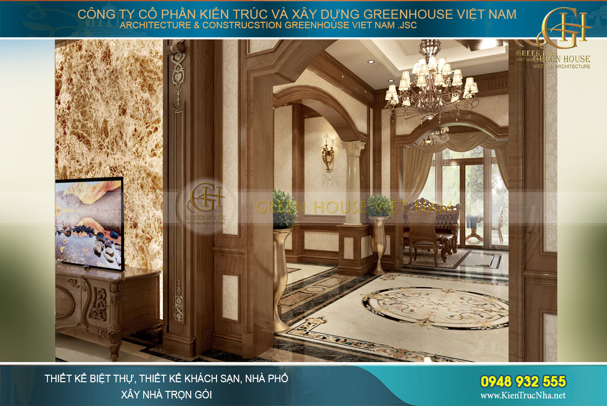 thiết kế nội thất biệt thự tân cổ điển