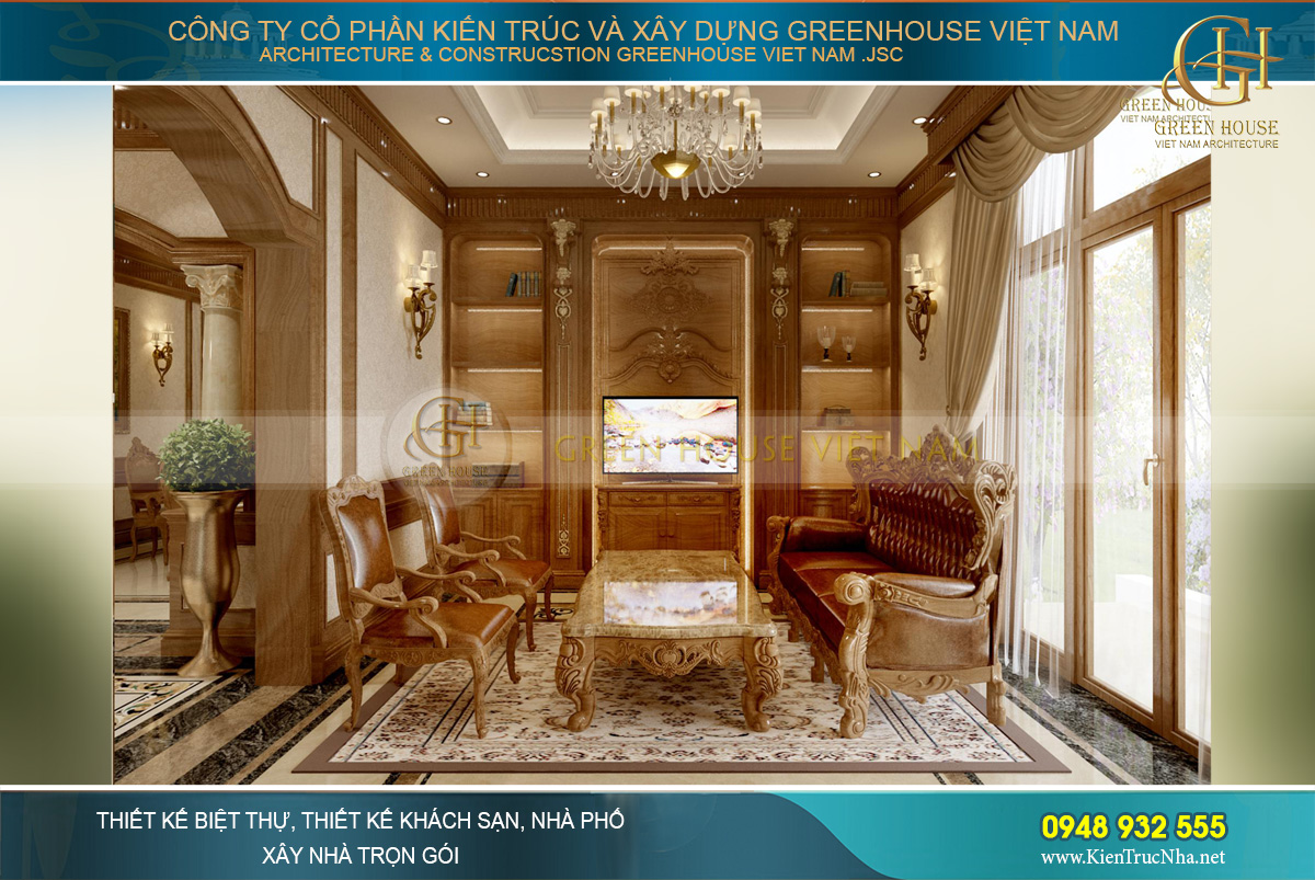 thiết kế nội thất biệt thự tân cổ điển