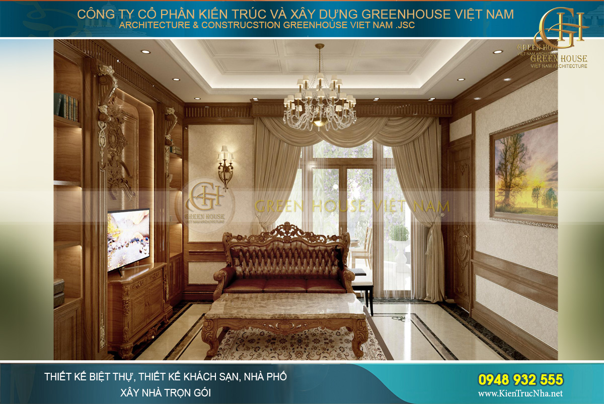 thiết kế nội thất biệt thự tân cổ điển