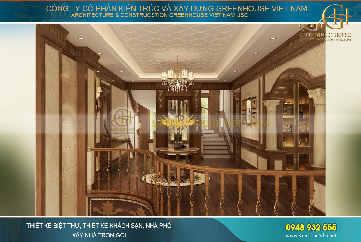 thiết kế nội thất biệt thự tân cổ điển