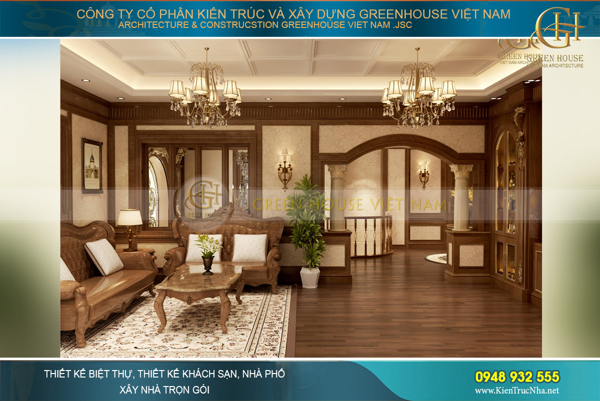 thiết kế nội thất biệt thự tân cổ điển