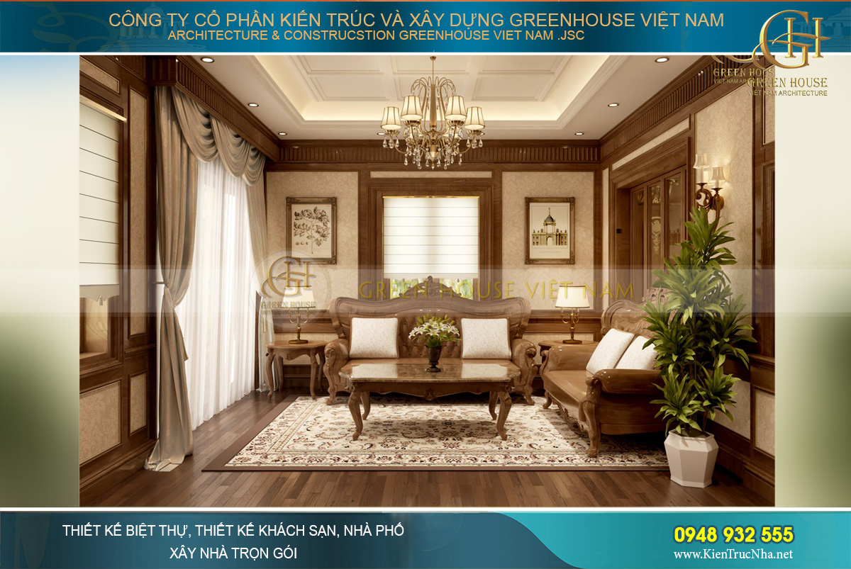 thiết kế nội thất biệt thự tân cổ điển