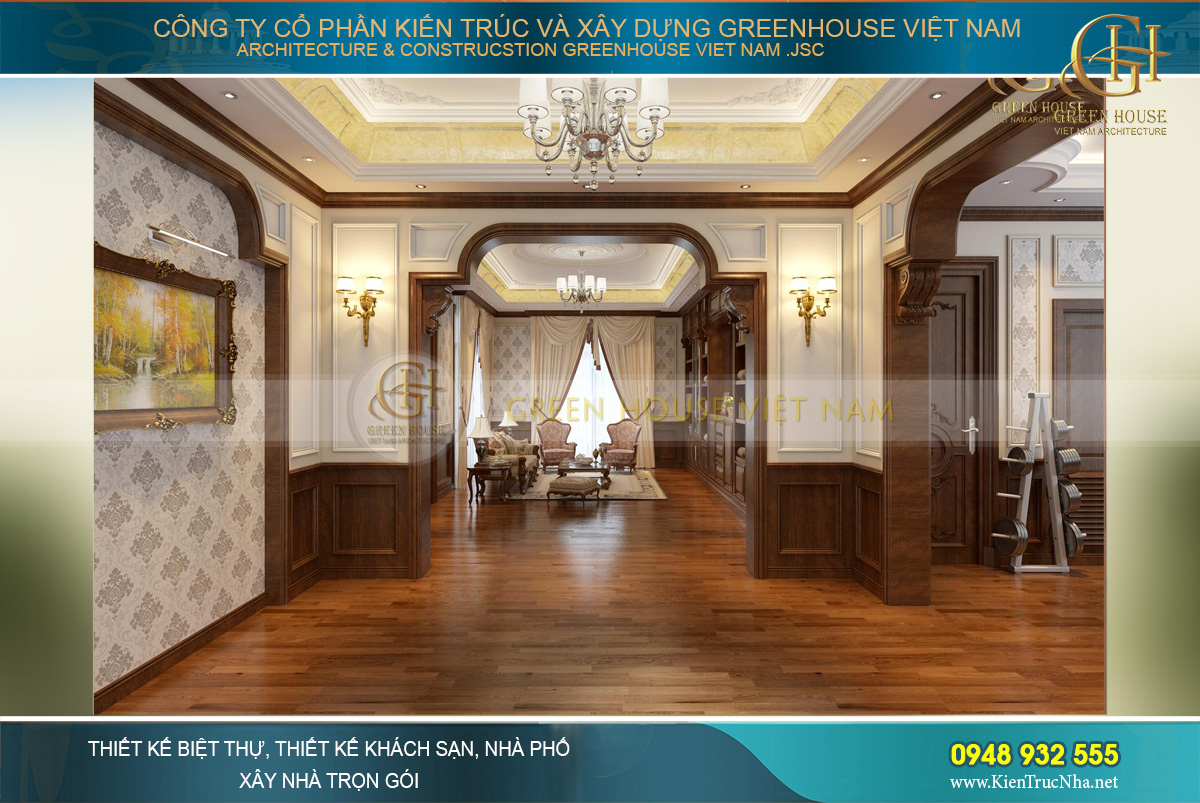 thiết kế nội thất biệt thự tân cổ điển