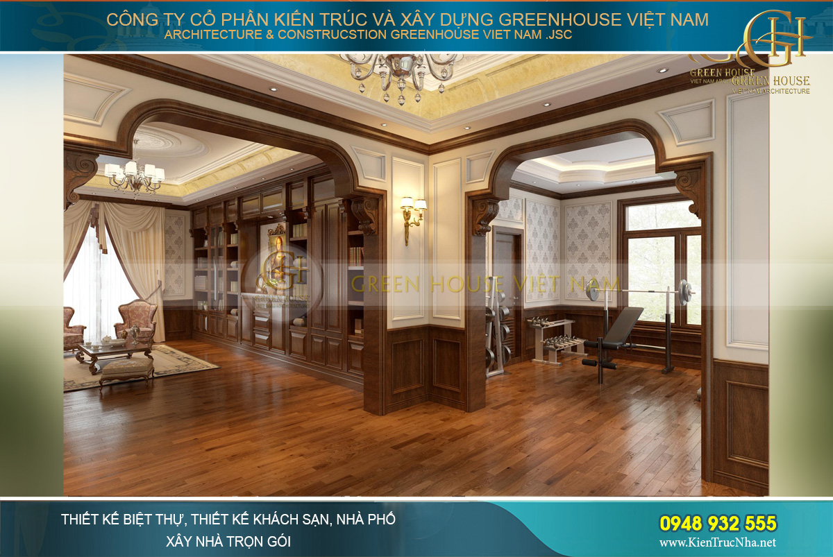thiết kế nội thất biệt thự tân cổ điển