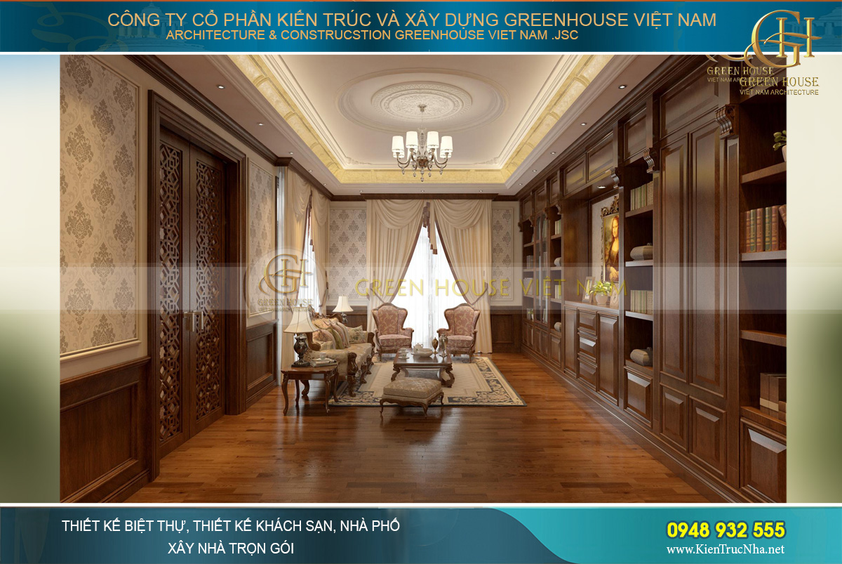 thiết kế nội thất biệt thự tân cổ điển
