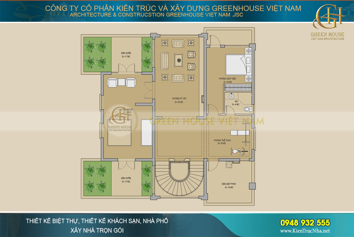 thiết kế nội thất biệt thự tân cổ điển