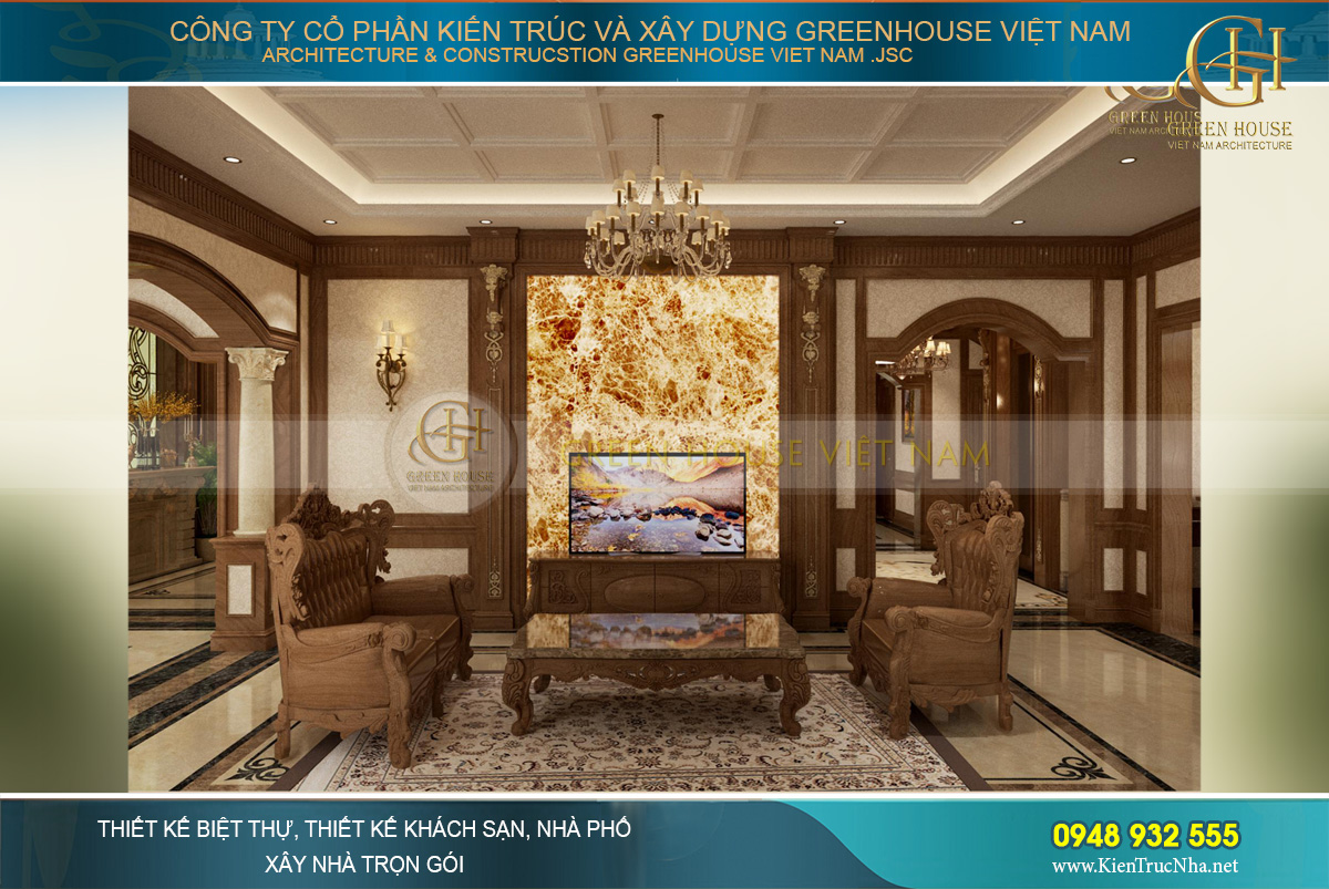 thiết kế nội thất biệt thự tân cổ điển