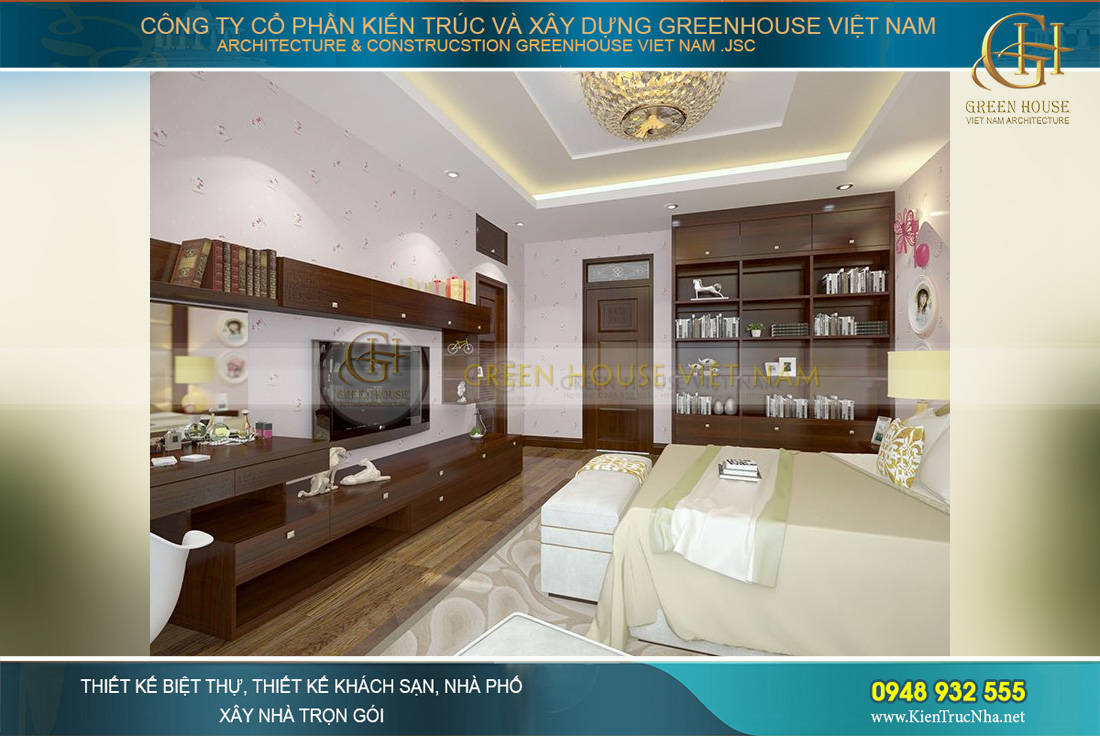 Có những bạn gái thích màu hồng, màu tím...nhưng chủ nhân của căn phòng này là một cô bé cá tính và năng động nên màu sắc mà cô bé lựa chọn là màu vàng tươi sáng rực rỡ. Gam màu vàng không khó sử dụng trong thiết kế nội thất, nhưng sử dụng cho phòng ngủ thì dễ gây sự kích động, sáng chói khiến giấc ngủ khó khăn hơn. Chính bởi vậy các KTS Greenhouse Việt Nam đã phải nghiên cứu kỹ lưỡng để mang đến mẫu thiết kế phòng ngủ phù hợp và hoàn hảo nhất dành cho con gái.