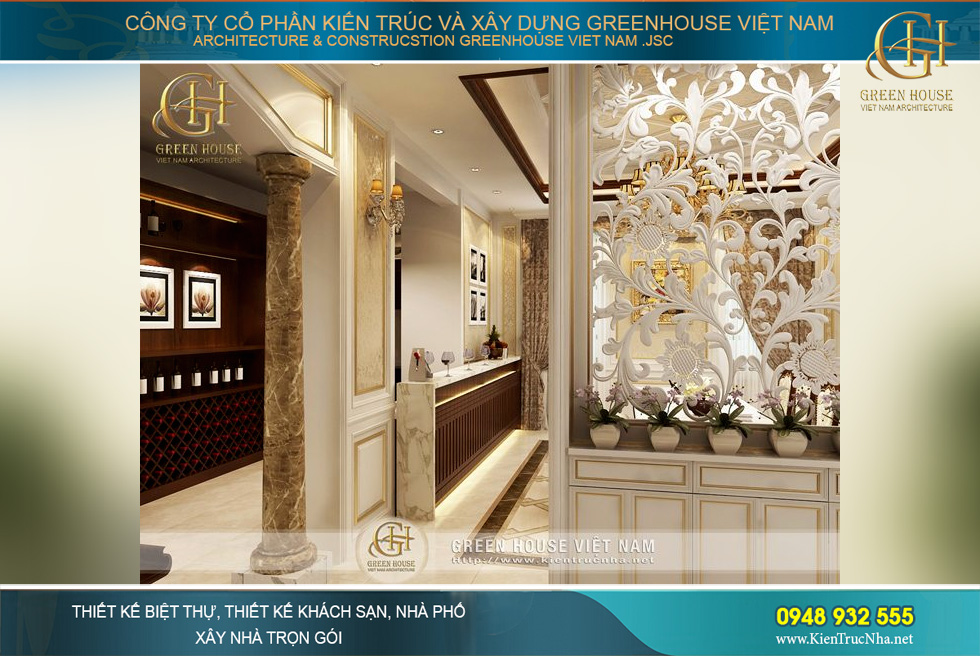 thiết kế nội thất biệt thự tân cổ điển tại hà nội