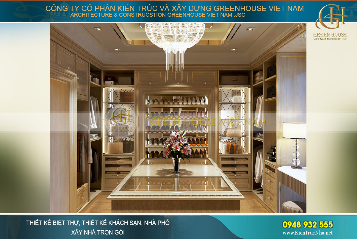 thiết kế biệt thự tân cổ điển 3 tầng tại Vinhomes Hà Nội