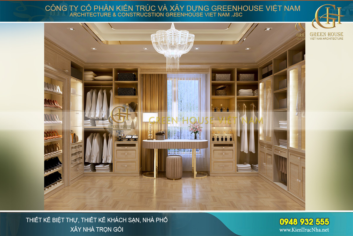 thiết kế biệt thự tân cổ điển 3 tầng tại Vinhomes Hà Nội