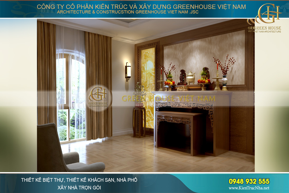 thiết kế biệt thự tân cổ điển 3 tầng tại Vinhomes Hà Nội